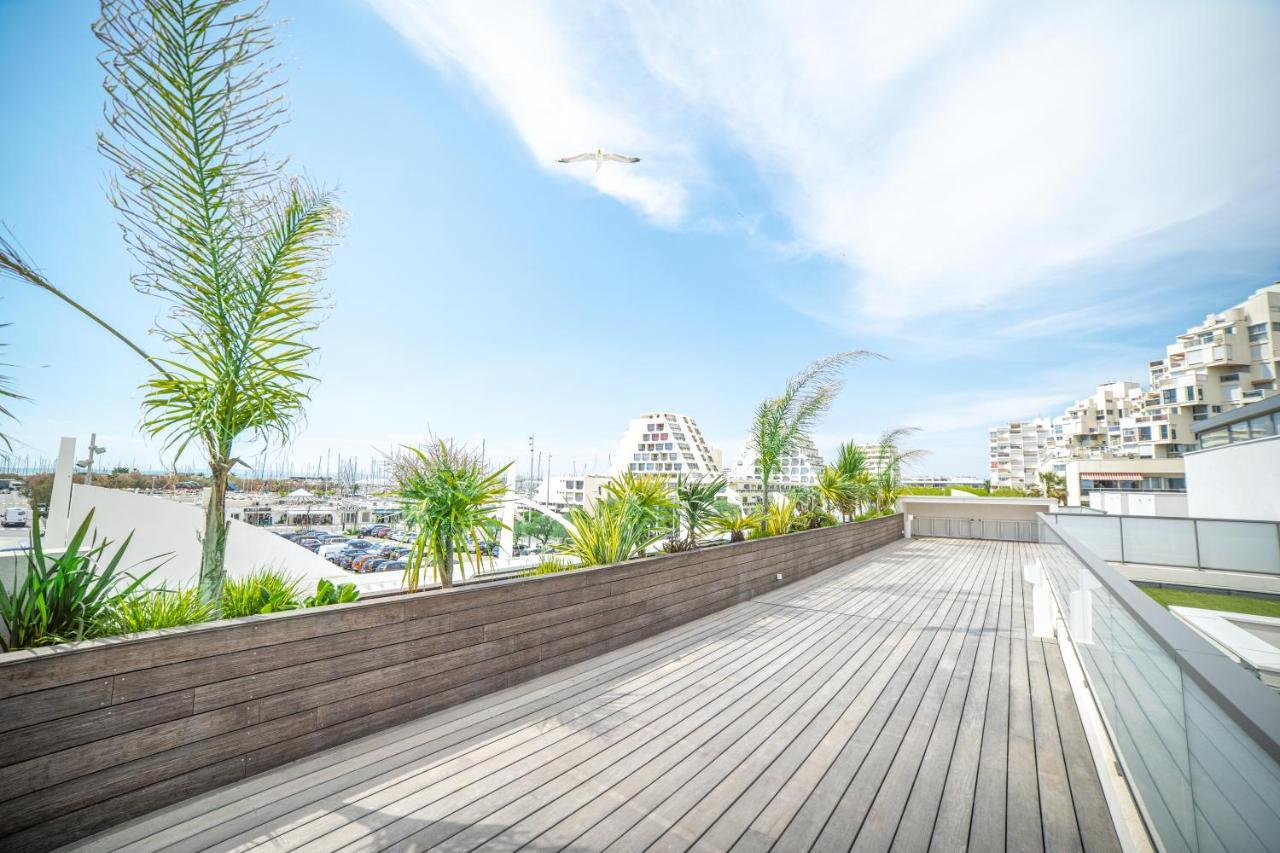 Le Majestic Residence Le Mind Vue Mer Exceptionnelle Grande Terrasse Privee Piscine Partagee Sur Le Toit Hyper Centre ラ・グランド・モット エクステリア 写真