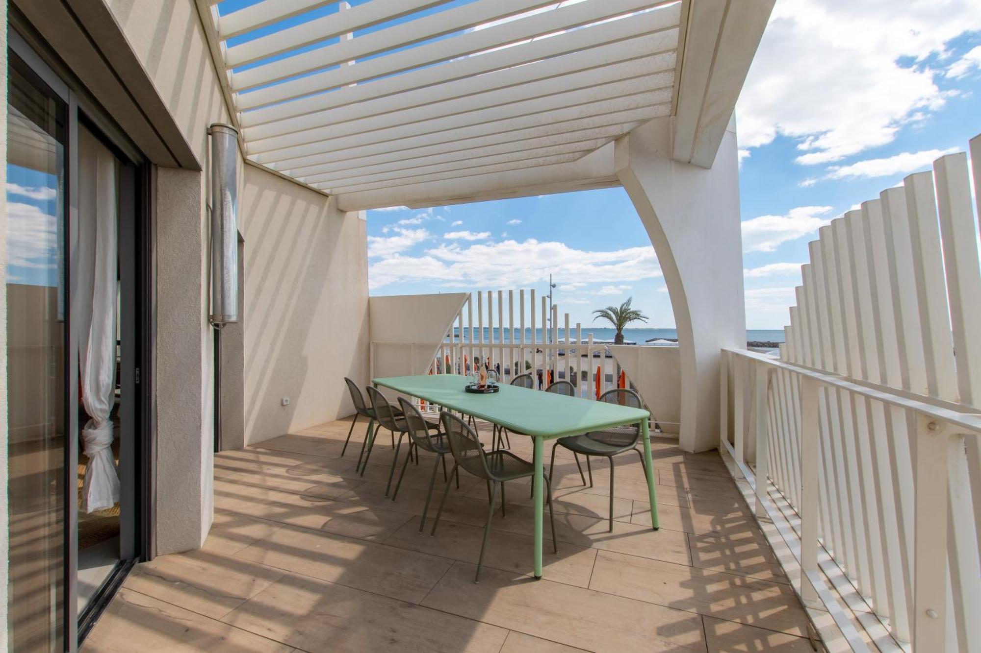 Le Majestic Residence Le Mind Vue Mer Exceptionnelle Grande Terrasse Privee Piscine Partagee Sur Le Toit Hyper Centre ラ・グランド・モット エクステリア 写真